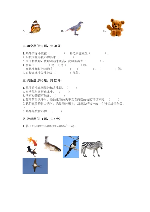 教科版一年级下册科学期末测试卷附参考答案【模拟题】.docx