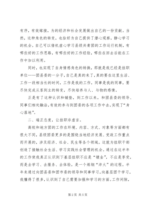 团委挂职个人工作报告.docx