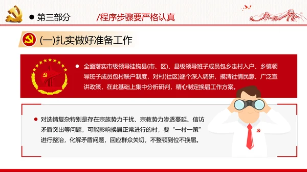 党支部基层组织换届选举工作条例党政党建党课支部团委学习模板