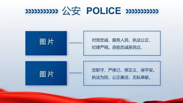 蓝色大气公安人民警察动态PPT