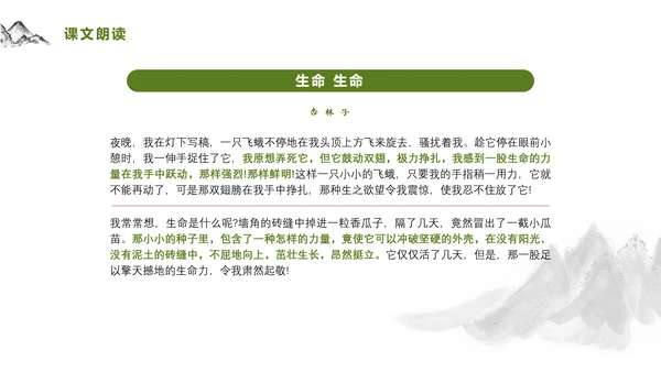 爱护生命保护环境林PPT教学课件