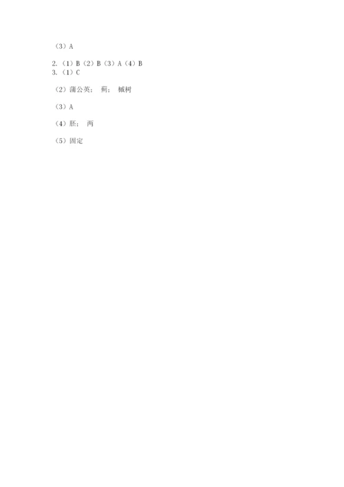 教科版四年级下册科学第一单元《植物的生长变化》测试卷精品【精选题】.docx