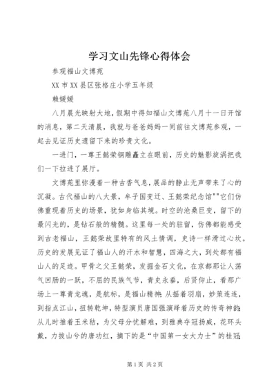 学习文山先锋心得体会 (3).docx