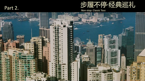 黄色简约复古风香港旅游攻略PPT模板