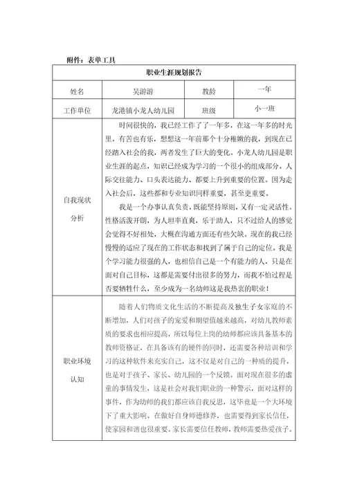 职业生涯规划报告