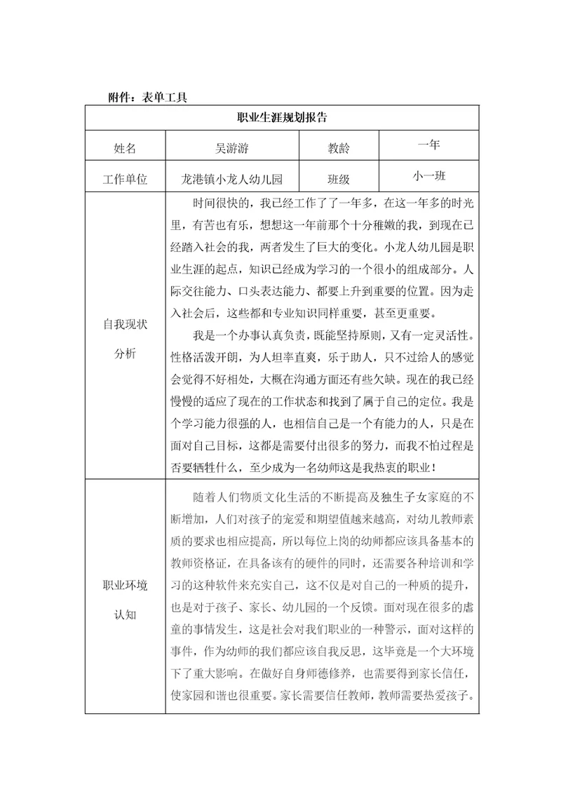 职业生涯规划报告