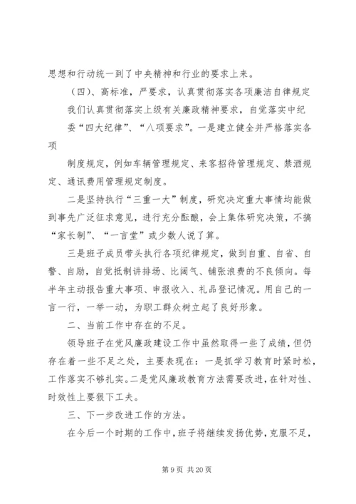 学校长党风廉政责任制自查报告.docx