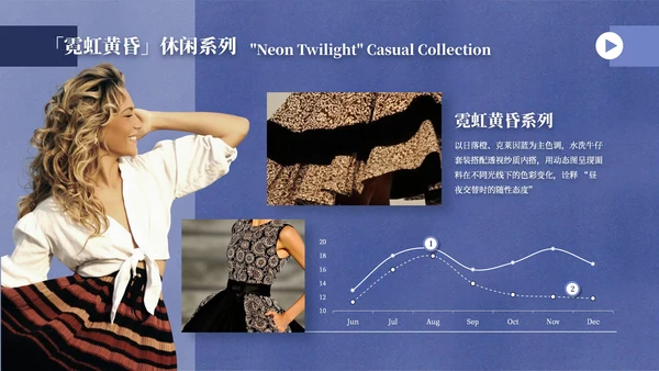 蓝色欧美风新品发布会PPT模板