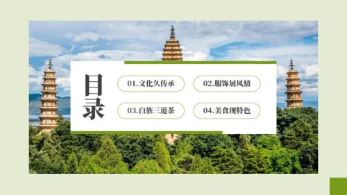 云南瑰定白族介绍通用PPT模板