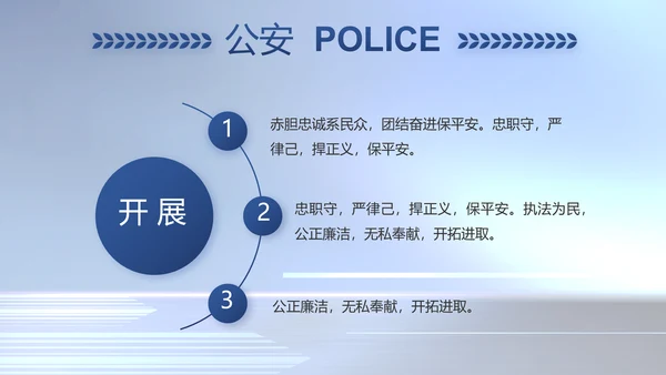 蓝色大气公安警察工作汇报动态PPT