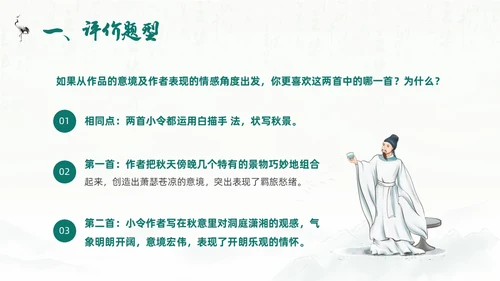 绿色水墨风语文高考诗歌鉴赏培训