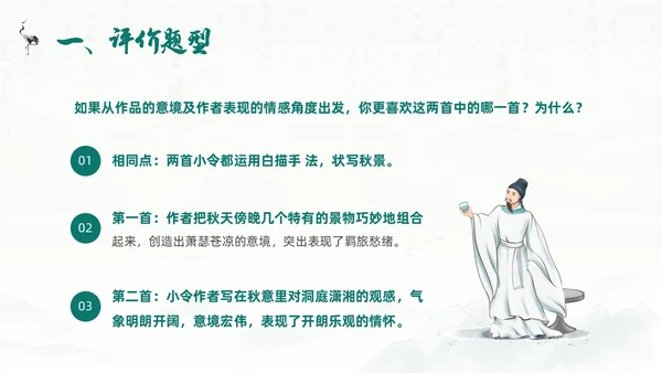 绿色水墨风语文高考诗歌鉴赏培训