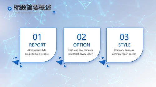 蓝色科技信息化建设工作总结PPT