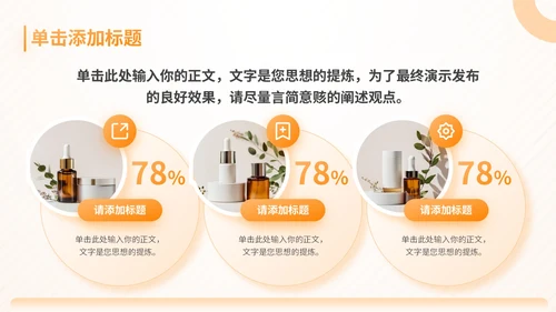 橙色商务风护肤产品项目介绍通用PPT模板