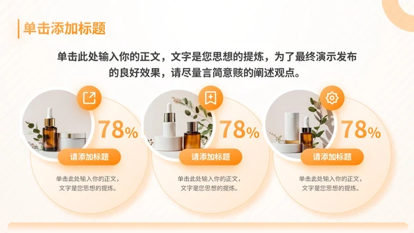 橙色商务风护肤产品项目介绍通用PPT模板