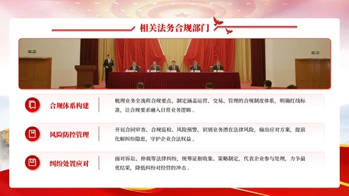 红色党政风818国有企业部门介绍PPT模板