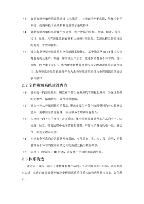 基于物联网重点技术的禽类智慧养殖及全程溯源系统解决专题方案V.docx