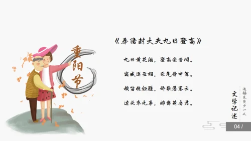 简约中国风重阳节知识课件通用PPT模板