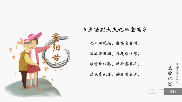 简约中国风重阳节知识课件通用PPT模板