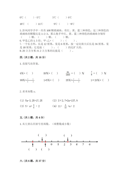 小学六年级数学摸底考试题附完整答案【夺冠】.docx