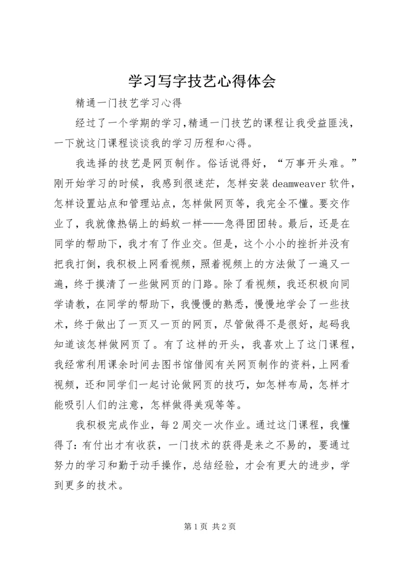 学习写字技艺心得体会 (4).docx