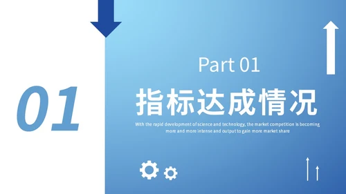 蓝色简约风精益生产工作总结报告PPT模板精益精益生产