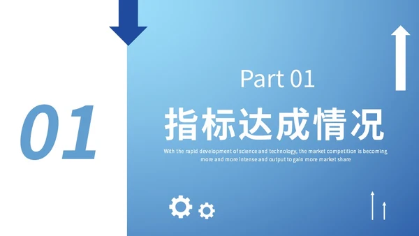蓝色简约风精益生产工作总结报告PPT模板精益精益生产