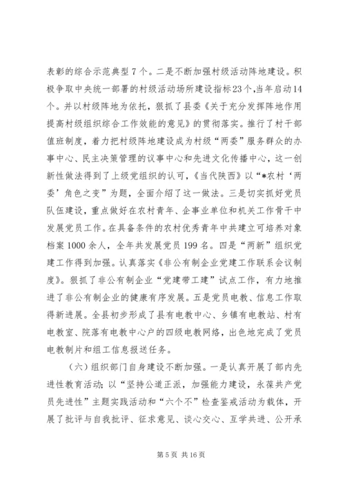 县委常委组织工作会议上的讲话 (2).docx