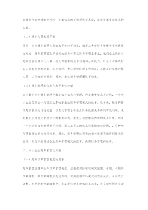 中小企业财务管理的现状与对策.docx