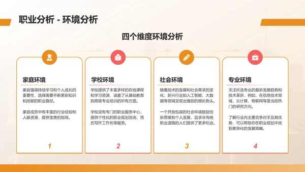 橙色摄影风个人职业生涯规划PPT模板