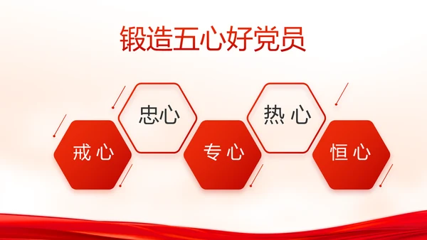 红色党建党支部年终述职报告学习教育动态PPT