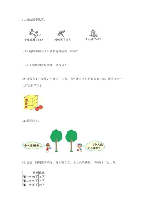 小学二年级数学应用题大全（实用）.docx