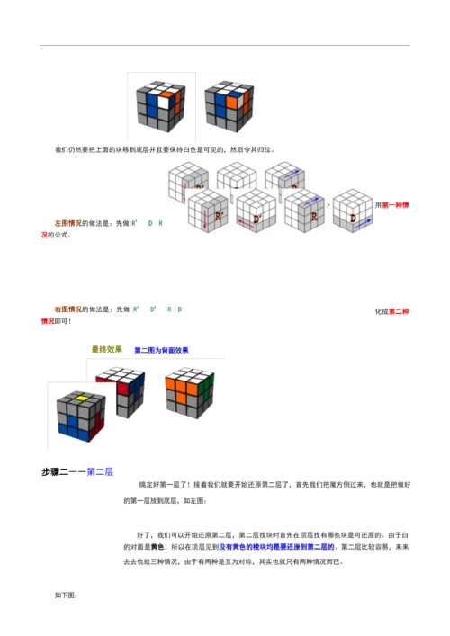 魔方公式口诀 现用图解教程.docx