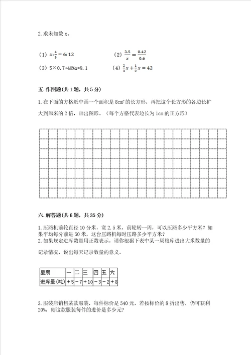 小升初数学期末测试卷附答案能力提升