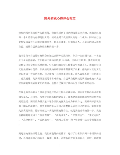 精编野外实践心得体会范文.docx