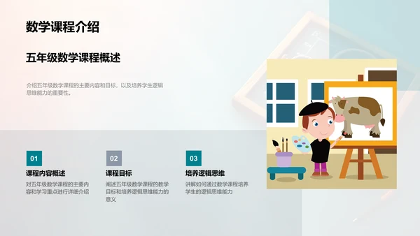 五年级数学报告PPT模板