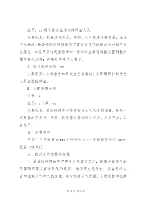 宁永实校强降雨等灾害性天气防范应对工作应急预案.docx