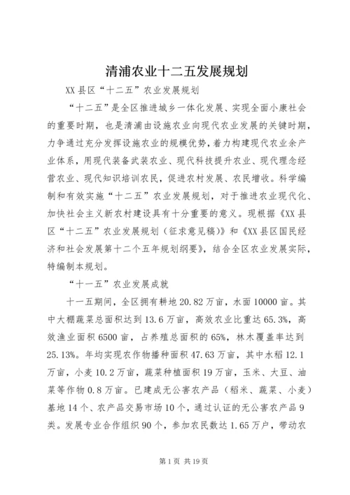 清浦农业十二五发展规划.docx