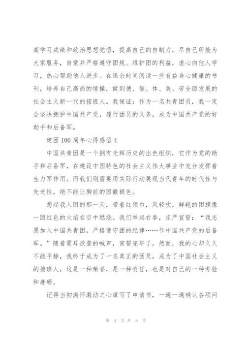 建团100周年心得感悟(通用五篇).docx