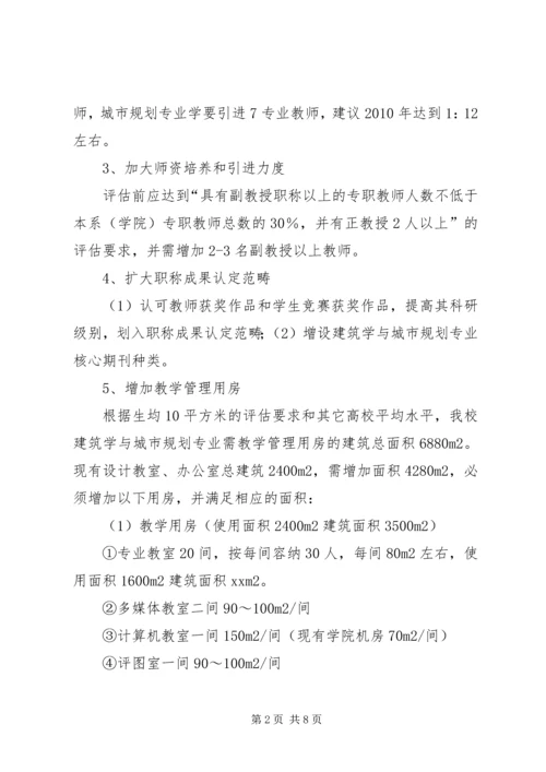 建筑与城市规划专业评估调研报告 (4).docx