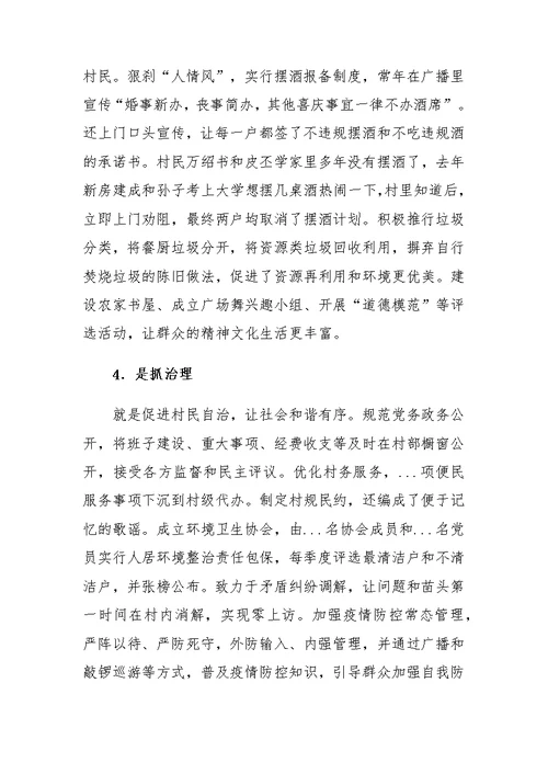 派驻...村队员乡村振兴帮扶工作情况汇报