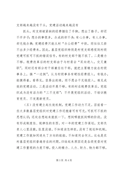 新形势下农村基层党建存在的突出问题和解决措施 (4).docx