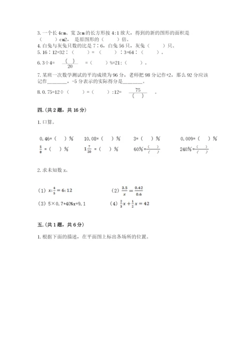 小学六年级数学摸底考试题精品【模拟题】.docx