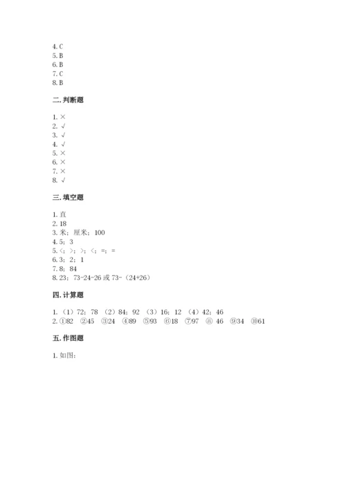 小学数学二年级上册期中测试卷精品（名师推荐）.docx