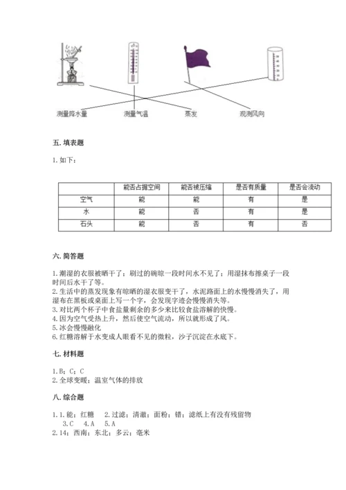 教科版三年级上册科学期末测试卷1套.docx