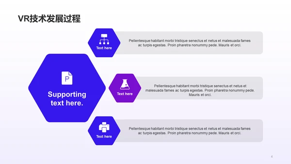紫色科技VR技术研究报告PPT模板