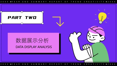 紫色潮流创意年终总结报告通用PPT模板