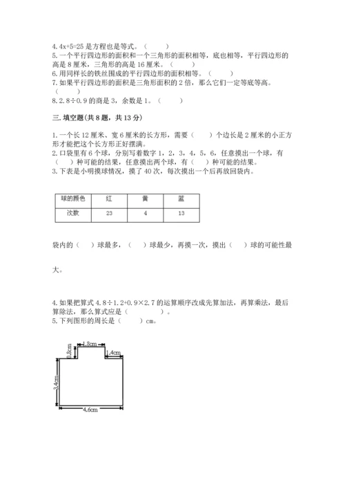 人教版小学五年级上册数学期末测试卷（夺冠）word版.docx