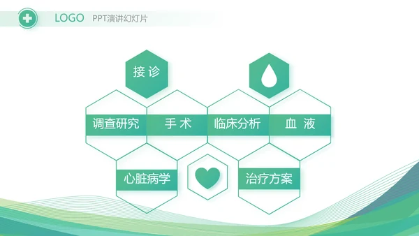 绿色清新医疗医药公司简介动态PPT
