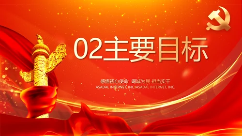 红色党建党支部述职报告动态PPT党课
